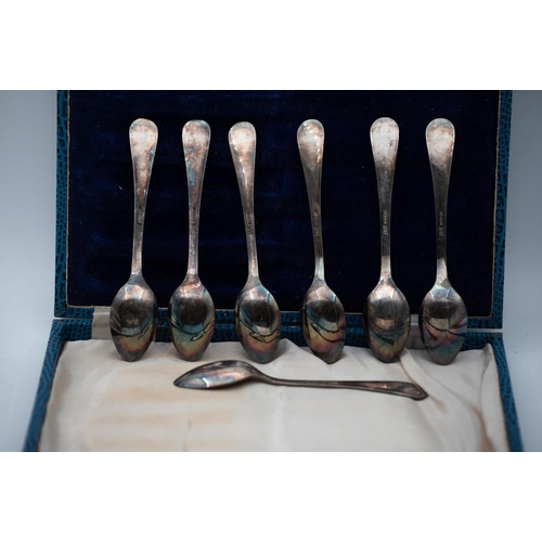 939 - Set of Six Silver Spoons and Another