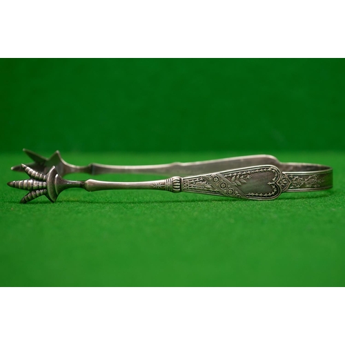 956 - Pair of Claw Form Georgian Silver Sugar Tongs