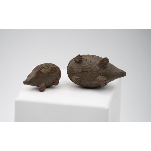 976 - Pair of Bronze Hedgehog Figures