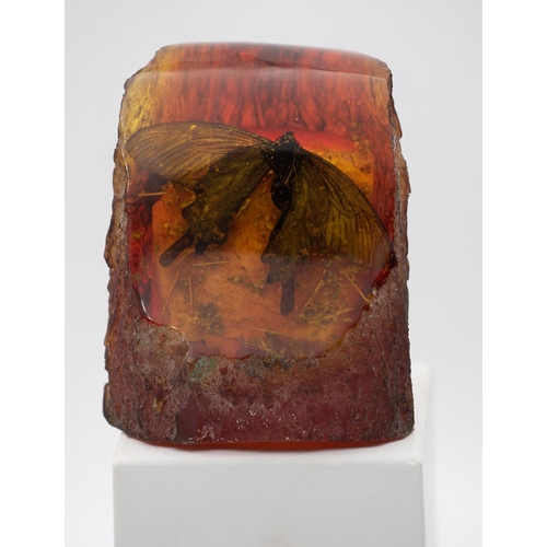 982 - Amber Paperweight Approximately 5 Inches High