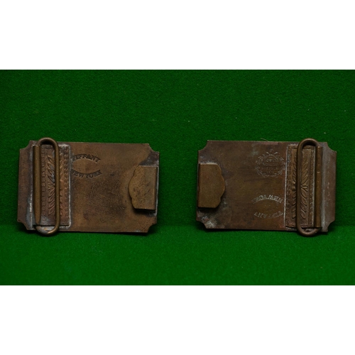 989 - Two Tiffany Bronze Belt Buckles