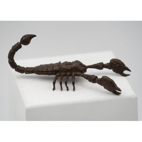 990 - Japanese Bronze Sculpture Reticulated Form Scorpion