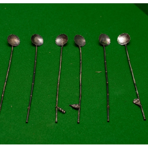 994 - Set of Silver Chinese Ice Cream Spoons