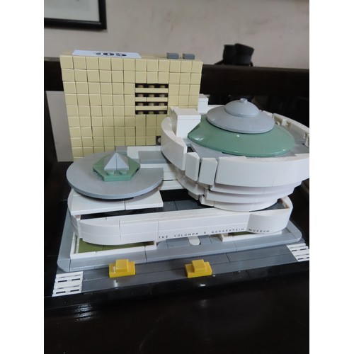 105 - Lego Model of The Solomon R Guggenheim Museum Approximately 7 Inches Wide x 5 Inches Tall