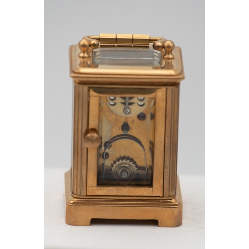 1028 - Miniature Form Silver Dial Carriage Clock