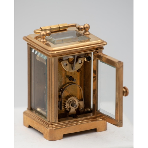 1028 - Miniature Form Silver Dial Carriage Clock