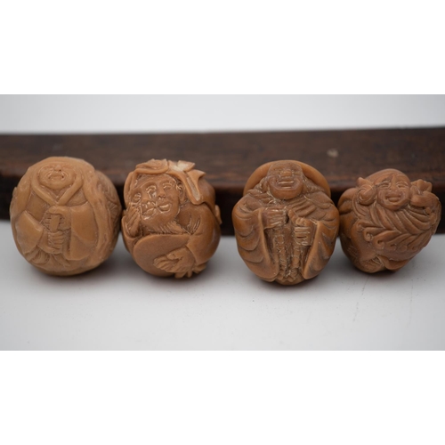 1030 - Four Carved Netsuke Figures