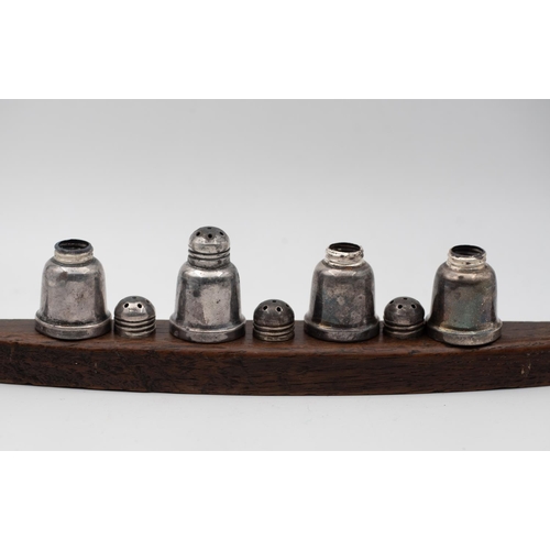 1040 - Set of Four Silver Salt and Peppers Neat Form