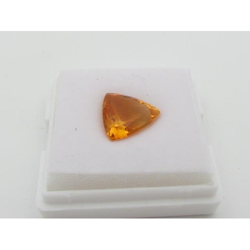 505 - Genuine Madeira Citrine Trillion Cut Weighing 7.33carat Size 14mm x 14mm x 8mm Very Good Lustre No T... 