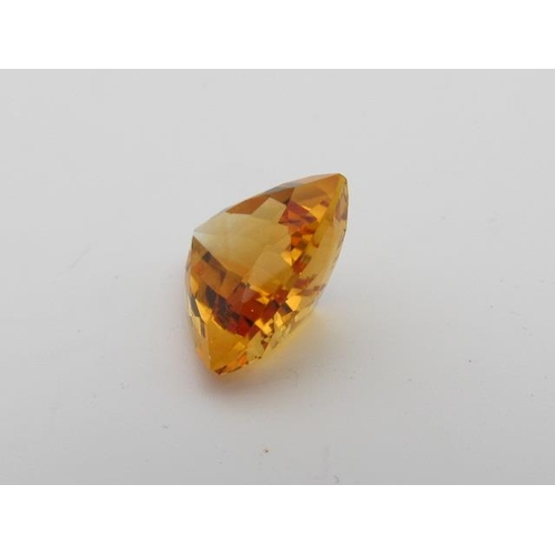 505 - Genuine Madeira Citrine Trillion Cut Weighing 7.33carat Size 14mm x 14mm x 8mm Very Good Lustre No T... 