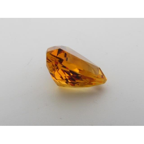 505 - Genuine Madeira Citrine Trillion Cut Weighing 7.33carat Size 14mm x 14mm x 8mm Very Good Lustre No T... 