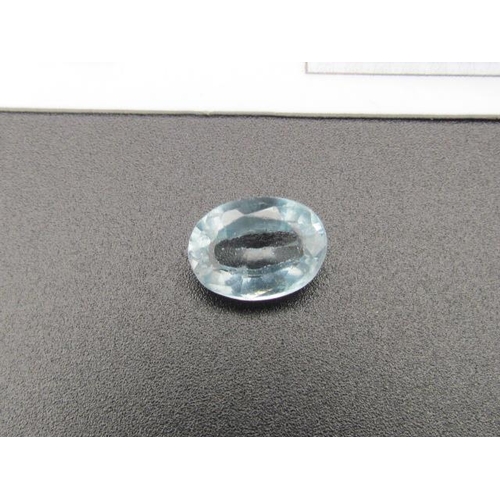 514 - Natural Tourmaline Oval Cut Blue Weighing 4.7ct Approximately 12mm x 8mm x 5mm