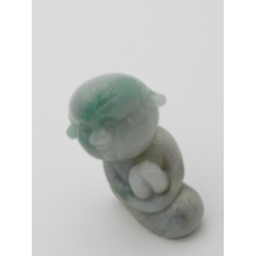 535 - Exceptional Rare Jade Piece Depicting Small Monk 5cm x 3xm