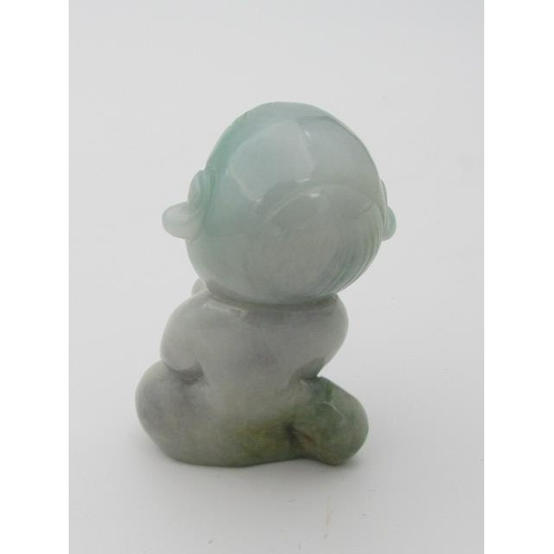 535 - Exceptional Rare Jade Piece Depicting Small Monk 5cm x 3xm