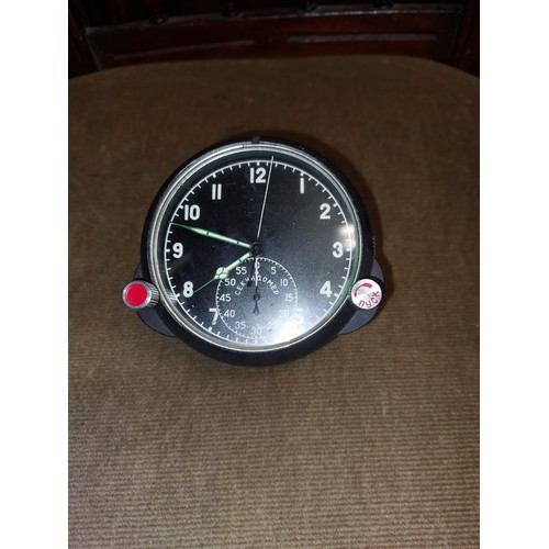 287 - Vintage USSR Mig Fighter Clock Working Order