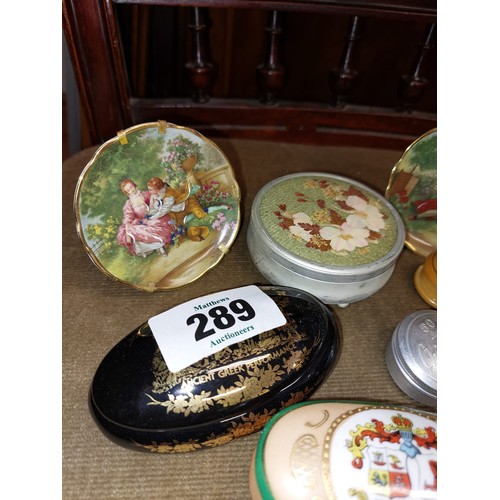 289 - Small Collection of Pill Boxes, Limoges Miniature Plates etc.