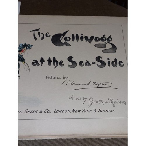 294 - The Golliwogg's at the Seaside by Florence K. Upton 1898 First Edition Complete, Inner Hinge Split