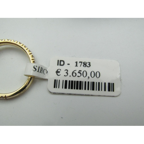 112 - Oval Cut Ruby Centre Stone Ring Mounted on 18 Carat Yellow Gold Ruby Approximately 2.2 Carats with F... 