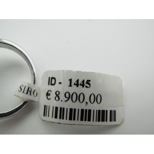 115 - Designer Shaped Bombe Form Ladies Diamond Ring Size P Mounted on 18 Carat White Gold Diamonds Approx... 