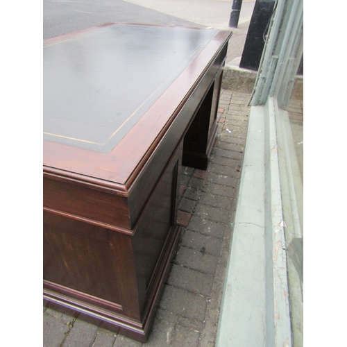 753 - Antique Mahogany Desk with Three Drawers above Further Three Drawers to Each Base Panel Construction... 