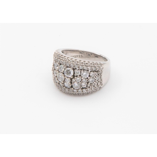 78 - Cubic Zirconia Vintage Ring by Carat Mounted on 925 Silver Attractively Detailed Ring Size M