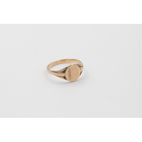 99 - 9 Carat Yellow Gold Signet Ring Size N