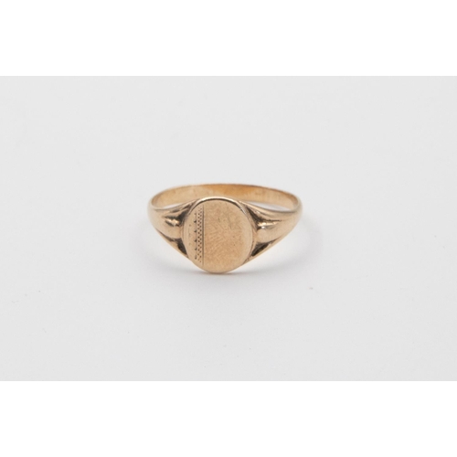 99 - 9 Carat Yellow Gold Signet Ring Size N