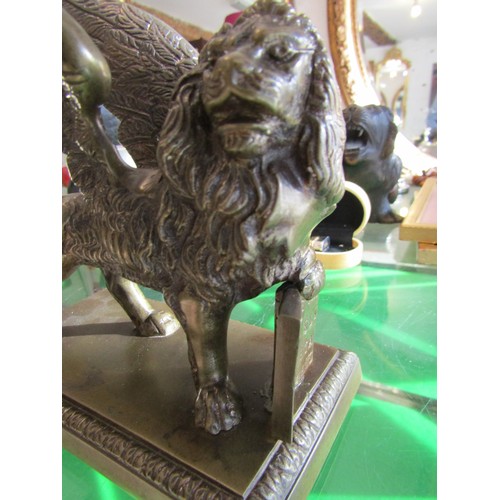 764 - Symbol of Venice Figure Winged Lion with Paw on Open Book