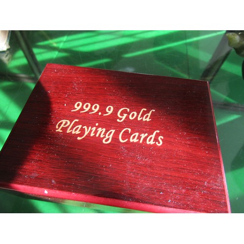 770 - Set of 24 Carat Gold Foil Decorated Playing Cards with Slipcase, Box and Certificate