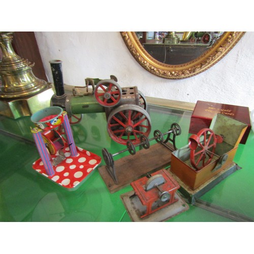 773 - Antique Steam Engine and Others of Plate and Tin Quantity as Photographed