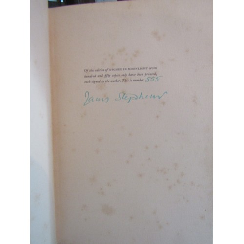 778 - Limited Edition Antiquarian Volume James Stephens Etched in Moonlight Published 1926 Signed