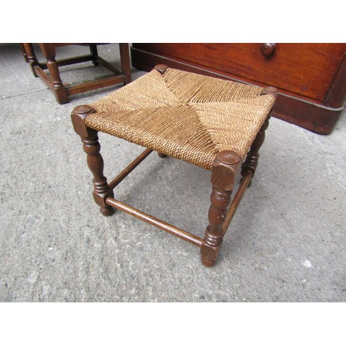 782 - Irish Cottage Stool Turned Supports