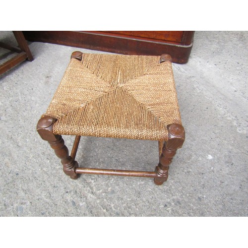 782 - Irish Cottage Stool Turned Supports