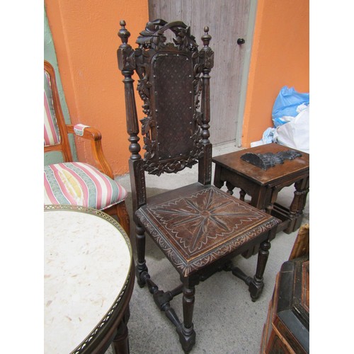 785 - Jacobean Carved Side Chair