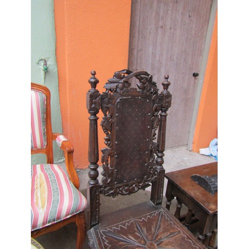 785 - Jacobean Carved Side Chair