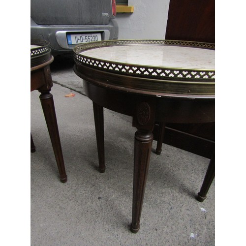 787 - Circular Occasional or Coffee Table Marble Top Ormolu Mounted Matches Previous Lot