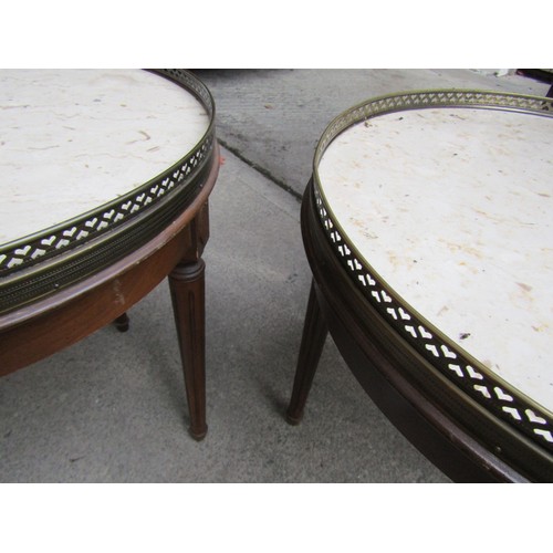 787 - Circular Occasional or Coffee Table Marble Top Ormolu Mounted Matches Previous Lot