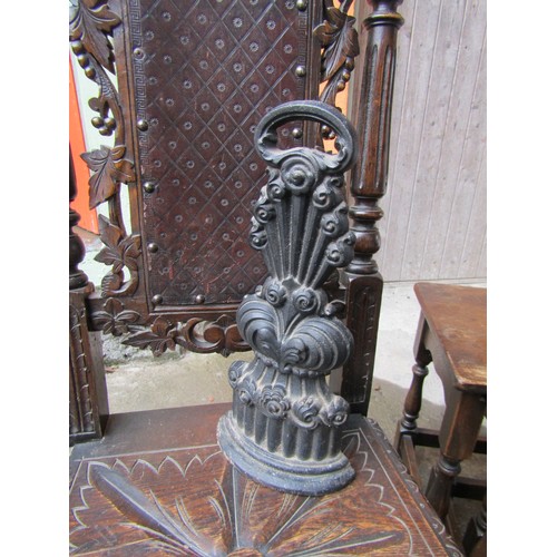 789 - Antique Cast Iron Door Stop 12 Inches High Approximately