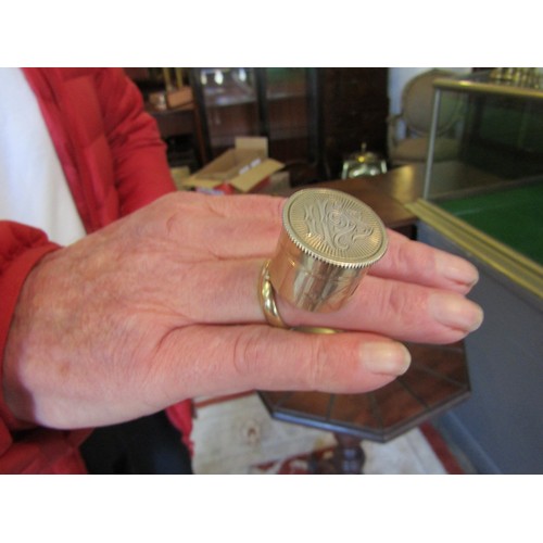 796 - Rare Swift and Fisher Silver Ecclesiastical Ring Circa 1915 Engraved Decoration Hinged Box with Orig... 