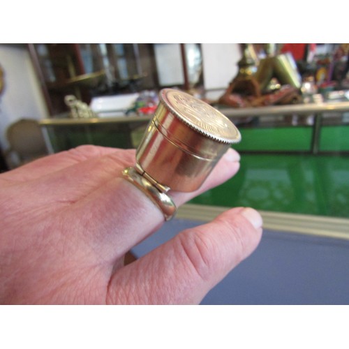 796 - Rare Swift and Fisher Silver Ecclesiastical Ring Circa 1915 Engraved Decoration Hinged Box with Orig... 