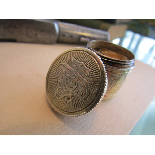 796 - Rare Swift and Fisher Silver Ecclesiastical Ring Circa 1915 Engraved Decoration Hinged Box with Orig... 