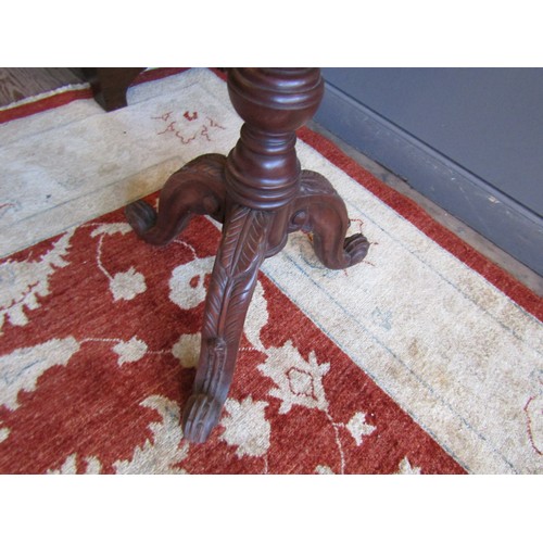 798 - Victorian Mahogany Occasional Table Turned Colm Support Approximately 16 Inches Diameter 27 Inches H... 