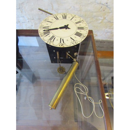 803 - Wall Clock with Early Type Single Hand Mechanism with Weight and Pull Roam Numeral Decorated Dial