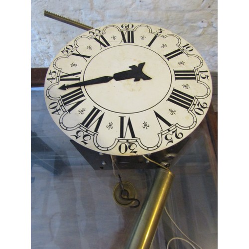 803 - Wall Clock with Early Type Single Hand Mechanism with Weight and Pull Roam Numeral Decorated Dial