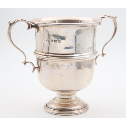 65 - Silver Trophy Cup Edwardian with Side Handles