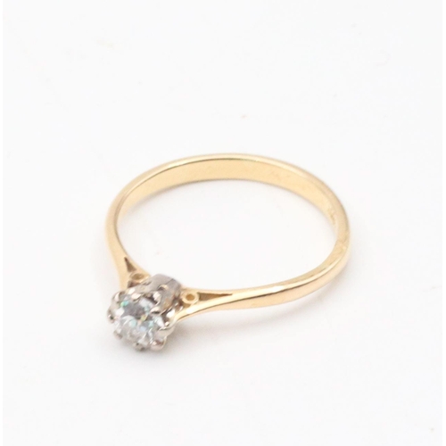 107 - Old Cut Diamond Ladies Single Stone Ring Diamond 0.6 Carats Mounted on 18 Carat Gold Size N and a Ha... 