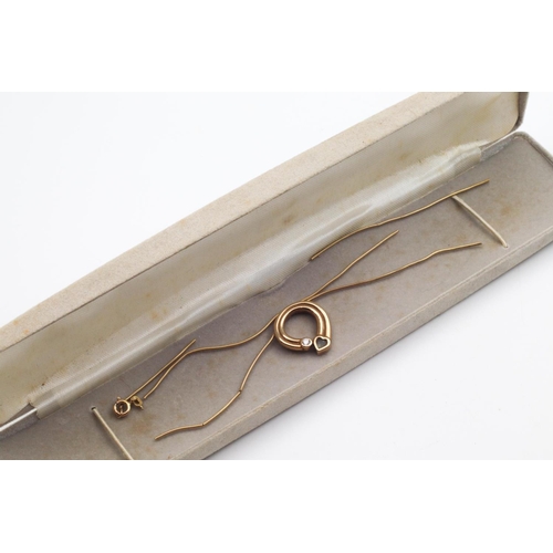 13 - Modern Chopard Design Ladies 9 Carat Gold Necklace