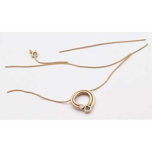 13 - Modern Chopard Design Ladies 9 Carat Gold Necklace