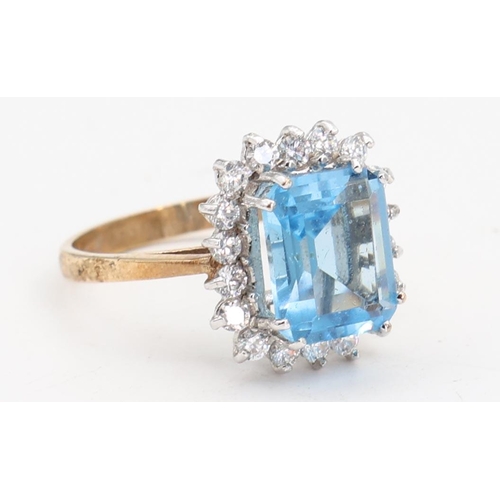 137 - Blue Topaz Ladies 9 Carat Gold Ring Size O