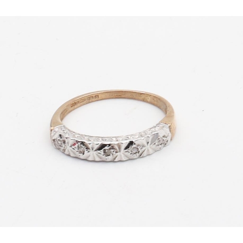 163 - Ladies Diamond Ring Mounted on 9 Carat Gold Ring Size I and a Half